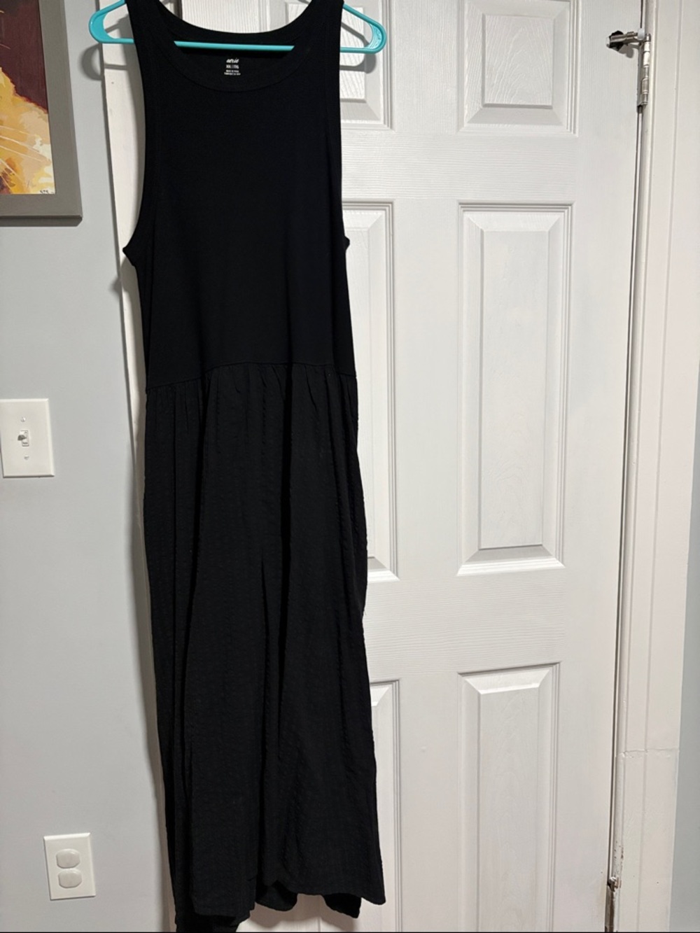 aerie Black Sleeveless Maxi Dress - Flowing Casual Midi Length